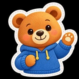 Lingo Bear reading a field notebook